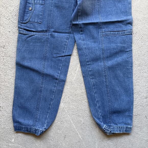 Deadstock 90s Dockers Jeans Mens 29x30 Pleated Denim Levis Cargo Tapered Vintage - Picture 3 of 12